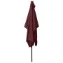 Umbrella with LED and burgundy red steel pole 2x3 m by vidaXL, Umbrellas - Ref: Foro24-313790, Price: 65,92 €, Discount: %