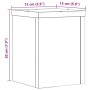 Pflanzenständer 2 Stück aus braunem Eichenholz 15x15x20 cm von , Topfständer - Ref: Foro24-852894, Preis: 25,16 €, Rabatt: %