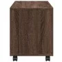Armario con ruedas madera ingeniería marrón roble 72x33x42,5 cm by , Side tables - Ref: Foro24-853143, Price: 39,47 €, Discou...