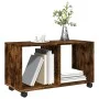Armario con ruedas madera ingeniería roble ahumado 72x33x42,5cm by , Side tables - Ref: Foro24-853141, Price: 35,59 €, Discou...