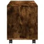 Armario con ruedas madera ingeniería roble ahumado 72x33x42,5cm by , Side tables - Ref: Foro24-853141, Price: 35,59 €, Discou...