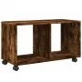 Armario con ruedas madera ingeniería roble ahumado 72x33x42,5cm by , Side tables - Ref: Foro24-853141, Price: 35,59 €, Discou...