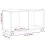 Armario con ruedas madera ingeniería roble ahumado 72x33x42,5cm by , Side tables - Ref: Foro24-853141, Price: 35,59 €, Discou...