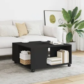 Mesa de centro madera de ingeniería negro 80x80x40 cm by , Coffee table - Ref: Foro24-853174, Price: 80,49 €, Discount: %