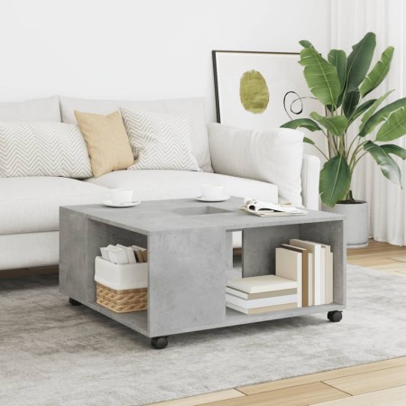 Mesa de centro madera de ingeniería gris hormigón 80x80x40 cm de , Mesas de centro - Ref: Foro24-853176, Precio: 82,10 €