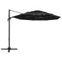Sombrilla de 4 niveles con poste de aluminio negra 3x3 m de vidaXL, Sombrillas - Ref: Foro24-313834, Precio: 160,66 €, Descue...