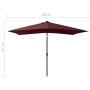 Umbrella with LED and burgundy red steel pole 2x3 m by vidaXL, Umbrellas - Ref: Foro24-313790, Price: 66,86 €, Discount: %