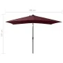 Umbrella with LED and burgundy red steel pole 2x3 m by vidaXL, Umbrellas - Ref: Foro24-313790, Price: 65,92 €, Discount: %