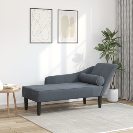 Tagesbettsofa mit dunkelgrauen Samtkissen von , Tagesbetten - Ref: Foro24-4007589, Preis: 156,62 €, Rabatt: %