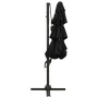 Sombrilla de 4 niveles con poste de aluminio negra 3x3 m de vidaXL, Sombrillas - Ref: Foro24-313834, Precio: 160,66 €, Descue...