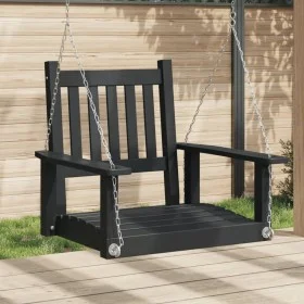 Silla columpio jardín con cadenas de metal madera abeto negro by , Garden rockers - Ref: Foro24-4008976, Price: 108,98 €, Dis...