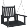Silla columpio jardín con cadenas de metal madera abeto negro by , Garden rockers - Ref: Foro24-4008976, Price: 111,37 €, Dis...