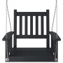 Silla columpio jardín con cadenas de metal madera abeto negro by , Garden rockers - Ref: Foro24-4008976, Price: 111,37 €, Dis...