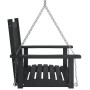 Silla columpio jardín con cadenas de metal madera abeto negro by , Garden rockers - Ref: Foro24-4008976, Price: 111,37 €, Dis...