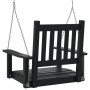 Silla columpio jardín con cadenas de metal madera abeto negro by , Garden rockers - Ref: Foro24-4008976, Price: 111,37 €, Dis...