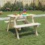 Mesa de picnic para 4 niños agujero para sombrilla madera abeto by , Garden tables - Ref: Foro24-4008983, Price: 71,39 €, Dis...