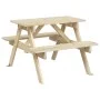 Mesa de picnic para 4 niños agujero para sombrilla madera abeto by , Garden tables - Ref: Foro24-4008983, Price: 71,39 €, Dis...