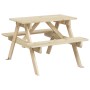 Mesa de picnic para 4 niños agujero para sombrilla madera abeto by , Garden tables - Ref: Foro24-4008983, Price: 78,32 €, Dis...