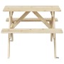 Mesa de picnic para 4 niños agujero para sombrilla madera abeto by , Garden tables - Ref: Foro24-4008983, Price: 78,32 €, Dis...