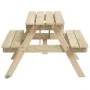 Mesa de picnic para 4 niños agujero para sombrilla madera abeto by , Garden tables - Ref: Foro24-4008983, Price: 71,39 €, Dis...