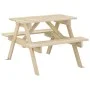 Mesa de picnic para 4 niños agujero para sombrilla madera abeto by , Garden tables - Ref: Foro24-4008983, Price: 71,39 €, Dis...