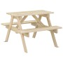 Mesa de picnic para 4 niños agujero para sombrilla madera abeto by , Garden tables - Ref: Foro24-4008983, Price: 78,32 €, Dis...