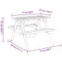 Mesa de picnic para 4 niños agujero para sombrilla madera abeto by , Garden tables - Ref: Foro24-4008983, Price: 71,39 €, Dis...