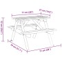 Mesa de picnic para 4 niños agujero para sombrilla madera abeto by , Garden tables - Ref: Foro24-4008983, Price: 78,32 €, Dis...