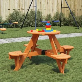 Mesa de picnic para 4 niños agujero para sombrilla madera abeto by , Garden tables - Ref: Foro24-4008988, Price: 98,54 €, Dis...