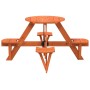 Picknicktisch für 4 Kinder mit Sonnenschirmloch aus Fichtenholz. von , Gartentische - Ref: Foro24-4008988, Preis: 100,54 €, R...