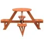 Mesa de picnic para 4 niños agujero para sombrilla madera abeto by , Garden tables - Ref: Foro24-4008988, Price: 98,54 €, Dis...
