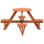 Mesa de picnic para 4 niños agujero para sombrilla madera abeto by , Garden tables - Ref: Foro24-4008988, Price: 100,54 €, Di...