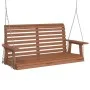 Banco columpio jardín con cadenas de metal madera abeto marrón by , Garden rockers - Ref: Foro24-4008981, Price: 176,73 €, Di...