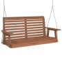 Banco columpio jardín con cadenas de metal madera abeto marrón by , Garden rockers - Ref: Foro24-4008981, Price: 185,12 €, Di...