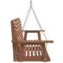 Banco columpio jardín con cadenas de metal madera abeto marrón by , Garden rockers - Ref: Foro24-4008981, Price: 176,73 €, Di...