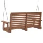 Banco columpio jardín con cadenas de metal madera abeto marrón by , Garden rockers - Ref: Foro24-4008981, Price: 176,73 €, Di...