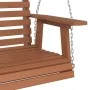 Banco columpio jardín con cadenas de metal madera abeto marrón by , Garden rockers - Ref: Foro24-4008981, Price: 176,73 €, Di...