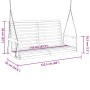 Banco columpio jardín con cadenas de metal madera abeto marrón by , Garden rockers - Ref: Foro24-4008981, Price: 185,12 €, Di...