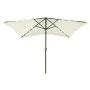 Sombrilla con LED y poste de acero arena 2x3 m de vidaXL, Sombrillas - Ref: Foro24-313787, Precio: 66,13 €, Descuento: %