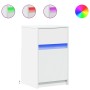 Nachttische mit LED-Lichtern 2 Stück weißes Ingenieurholz von , Nachttische - Ref: Foro24-851999, Preis: 79,36 €, Rabatt: %