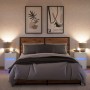 Mesitas de noche con luces LED 2 uds madera ingeniería blanca by , Nightstands - Ref: Foro24-851999, Price: 79,40 €, Discount: %
