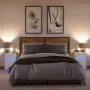 Nachttische mit LED-Lichtern 2 Stück weißes Ingenieurholz von , Nachttische - Ref: Foro24-851999, Preis: 78,40 €, Rabatt: %
