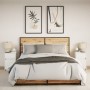 Mesitas de noche con luces LED 2 uds madera ingeniería blanca by , Nightstands - Ref: Foro24-851999, Price: 79,40 €, Discount: %