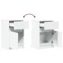Nachttische mit LED-Lichtern 2 Stück weißes Ingenieurholz von , Nachttische - Ref: Foro24-851999, Preis: 78,40 €, Rabatt: %