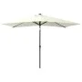 Sombrilla con LED y poste de acero arena 2x3 m de vidaXL, Sombrillas - Ref: Foro24-313787, Precio: 66,13 €, Descuento: %