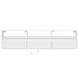 Mueble de TV de pared con LED blanco 180x31x45 cm de , Muebles TV - Ref: Foro24-3307940, Precio: 164,56 €, Descuento: %