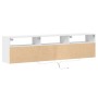 Mueble de TV de pared con LED blanco 180x31x45 cm de , Muebles TV - Ref: Foro24-3307940, Precio: 164,56 €, Descuento: %