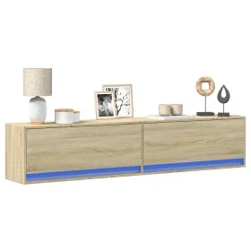 Mueble de TV de pared con LED roble Sonoma 180x31x38 cm by , TV Furniture - Ref: Foro24-3307949, Price: 146,47 €, Discount: %