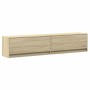 Mueble de TV de pared con LED roble Sonoma 180x31x38 cm de , Muebles TV - Ref: Foro24-3307949, Precio: 153,84 €, Descuento: %
