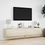 Mueble de TV de pared con LED roble Sonoma 180x31x38 cm de , Muebles TV - Ref: Foro24-3307949, Precio: 146,47 €, Descuento: %